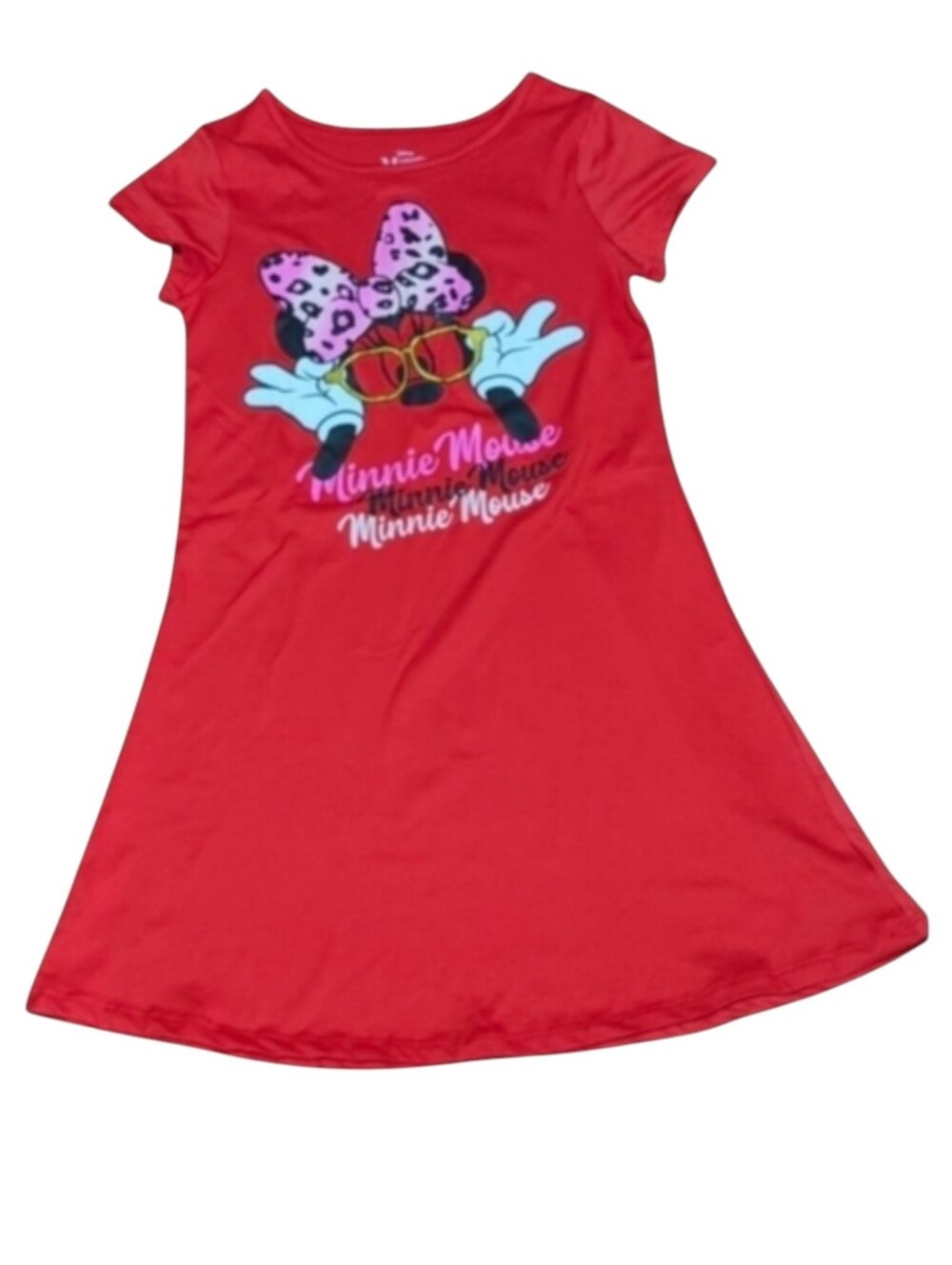 Disney Minnie Mouse Red Dress Girls Size Large